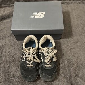 New Balance Kids Black and White Sneakers